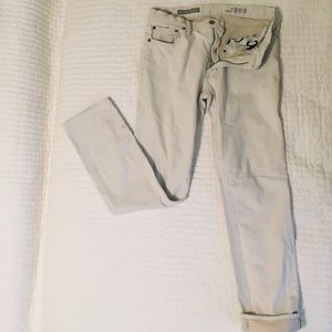 Gap white straight leg denim